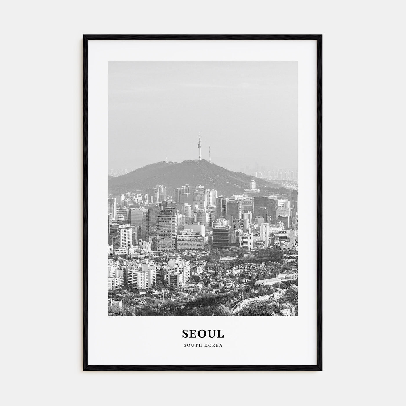 Seoul Portrait B&W No 1 Poster