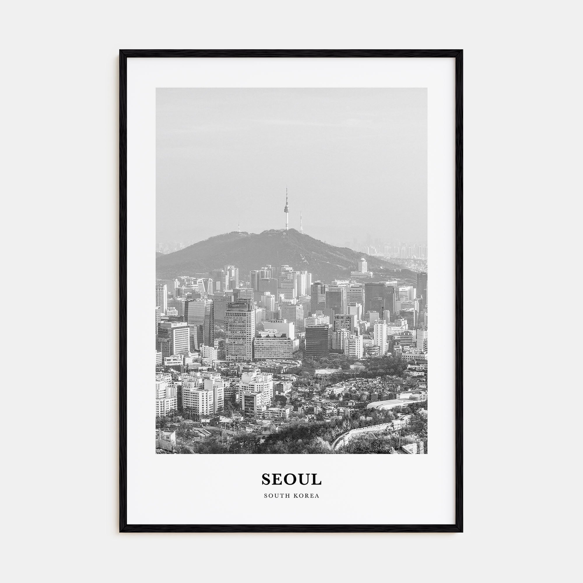 Seoul Portrait B&W No 1 Poster