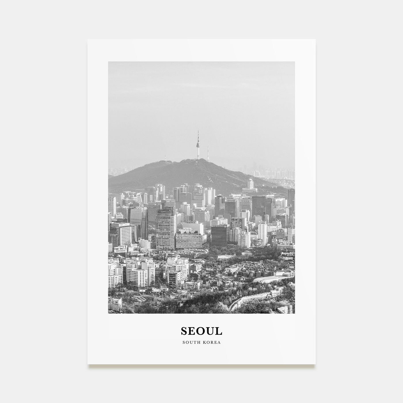 Seoul Portrait B&W No 1 Poster