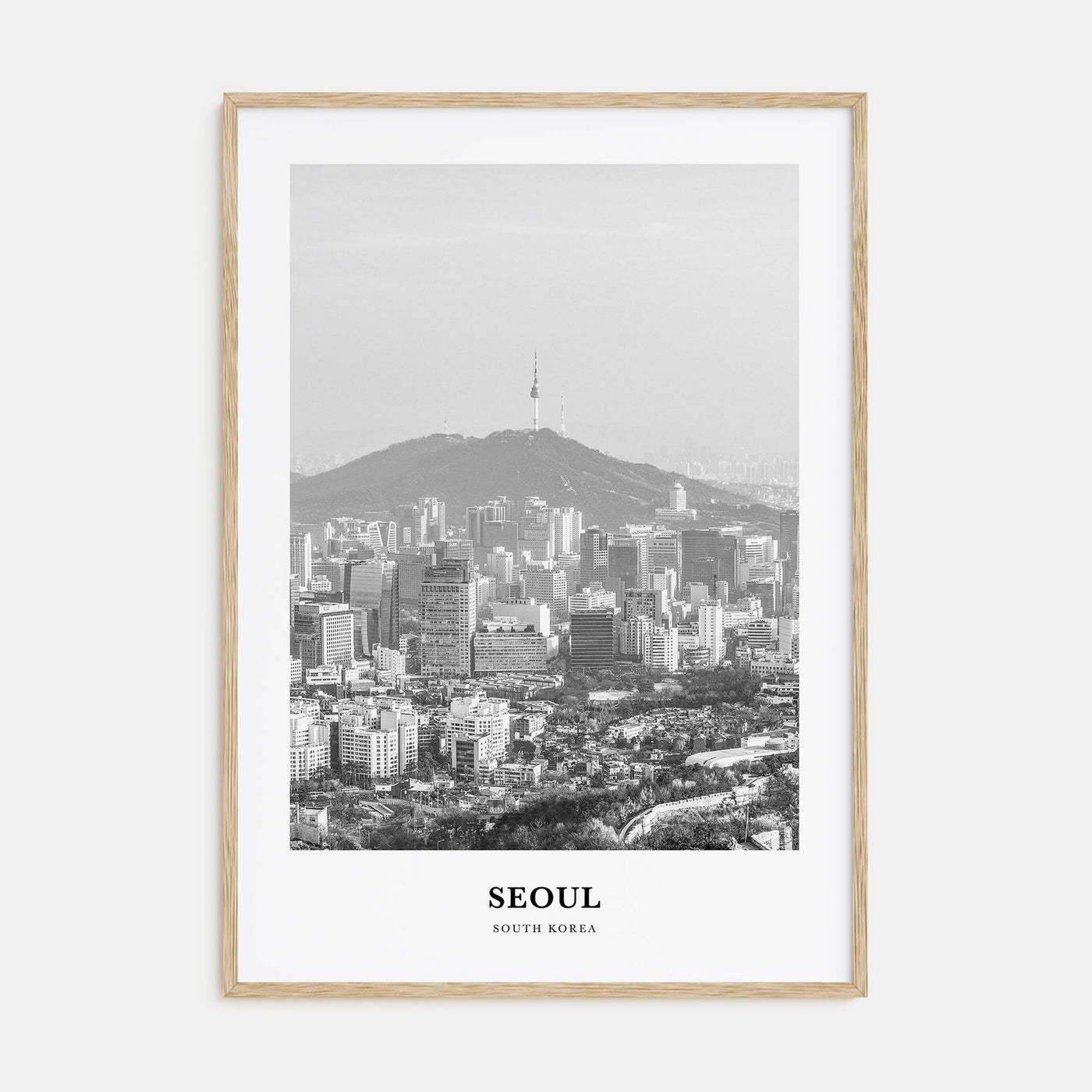 Seoul Portrait B&W No 1 Poster