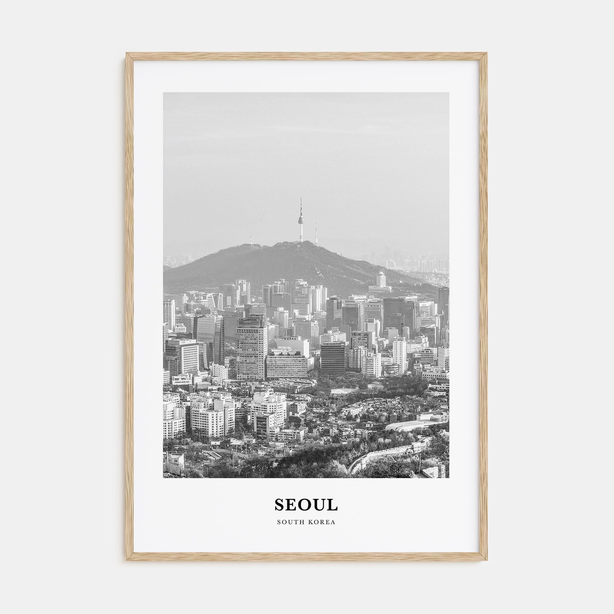 Seoul Portrait B&W No 1 Poster