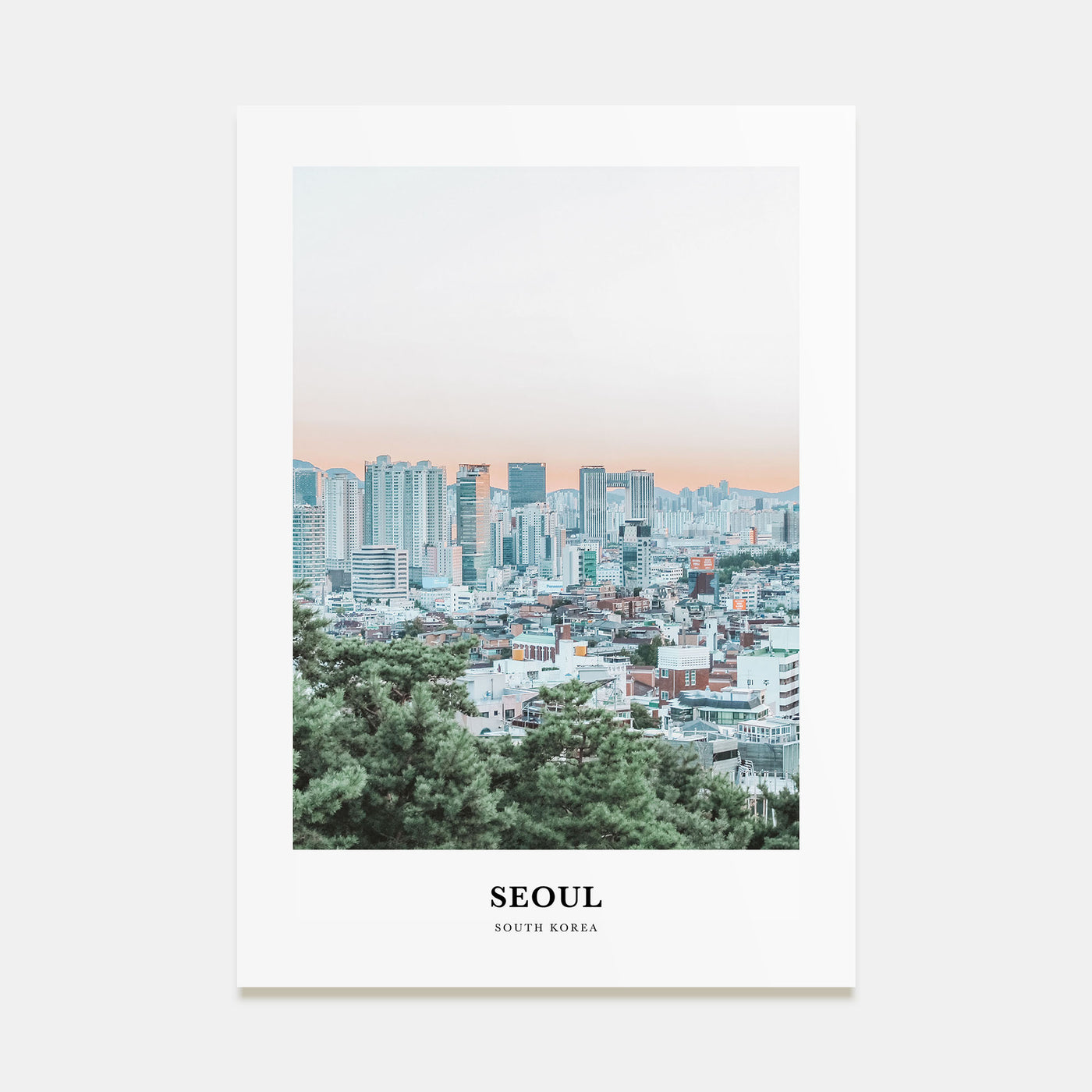 Seoul Portrait Color Poster