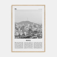 Seoul Travel B&W No 2 Poster