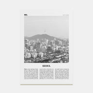 Seoul Travel B&W No 2 Poster