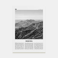 Sequoia National Park Travel B&W Poster