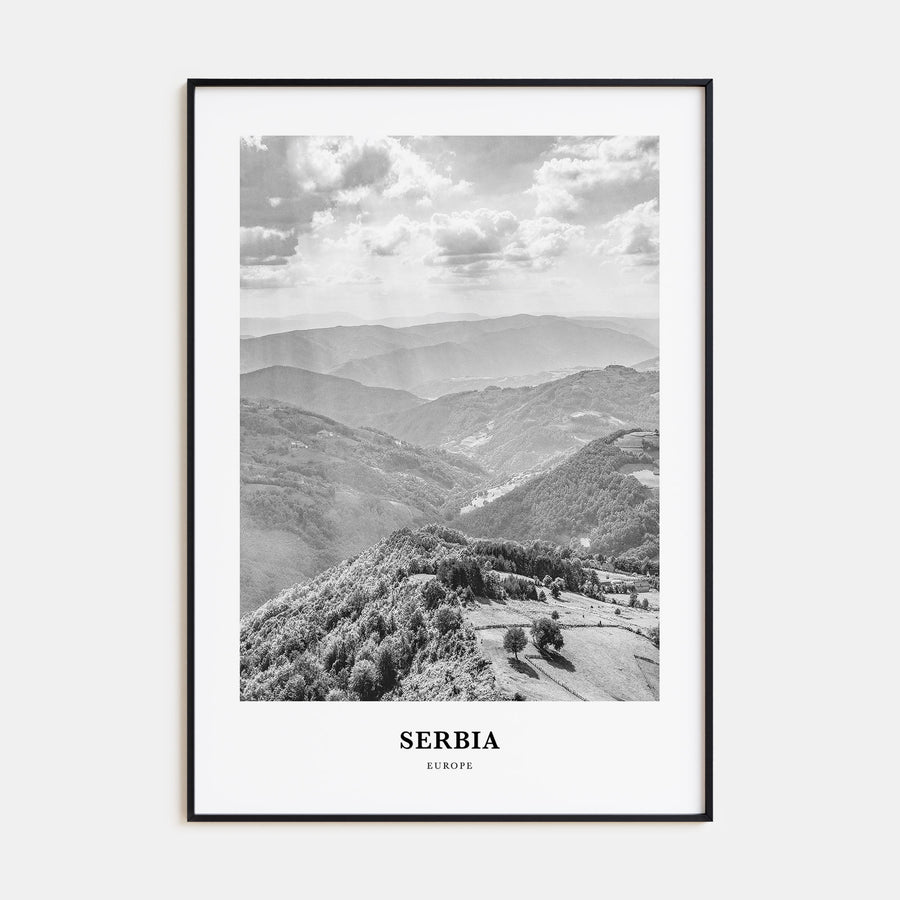 Serbia Portrait B&W Poster