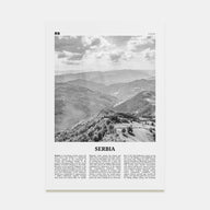 Serbia Travel B&W Poster