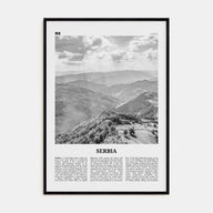 Serbia Travel B&W Poster