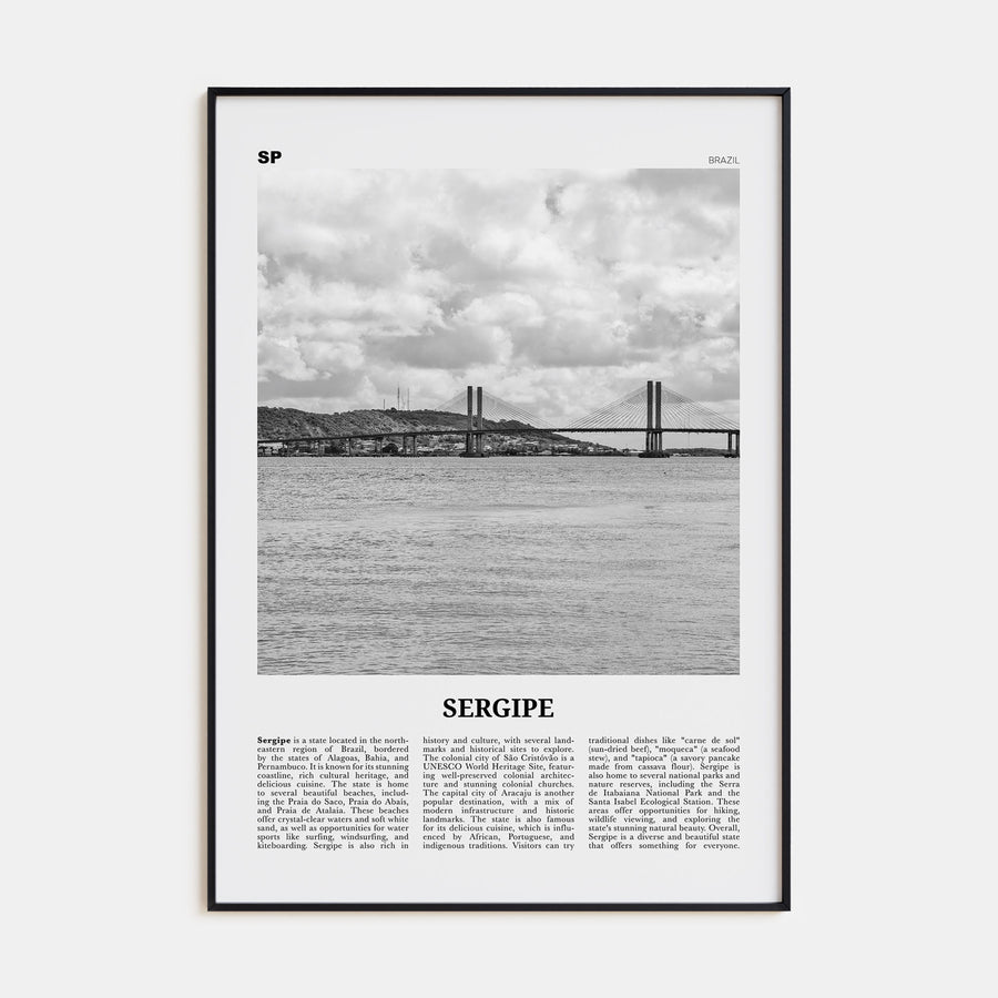 Sergipe Travel B&W Poster