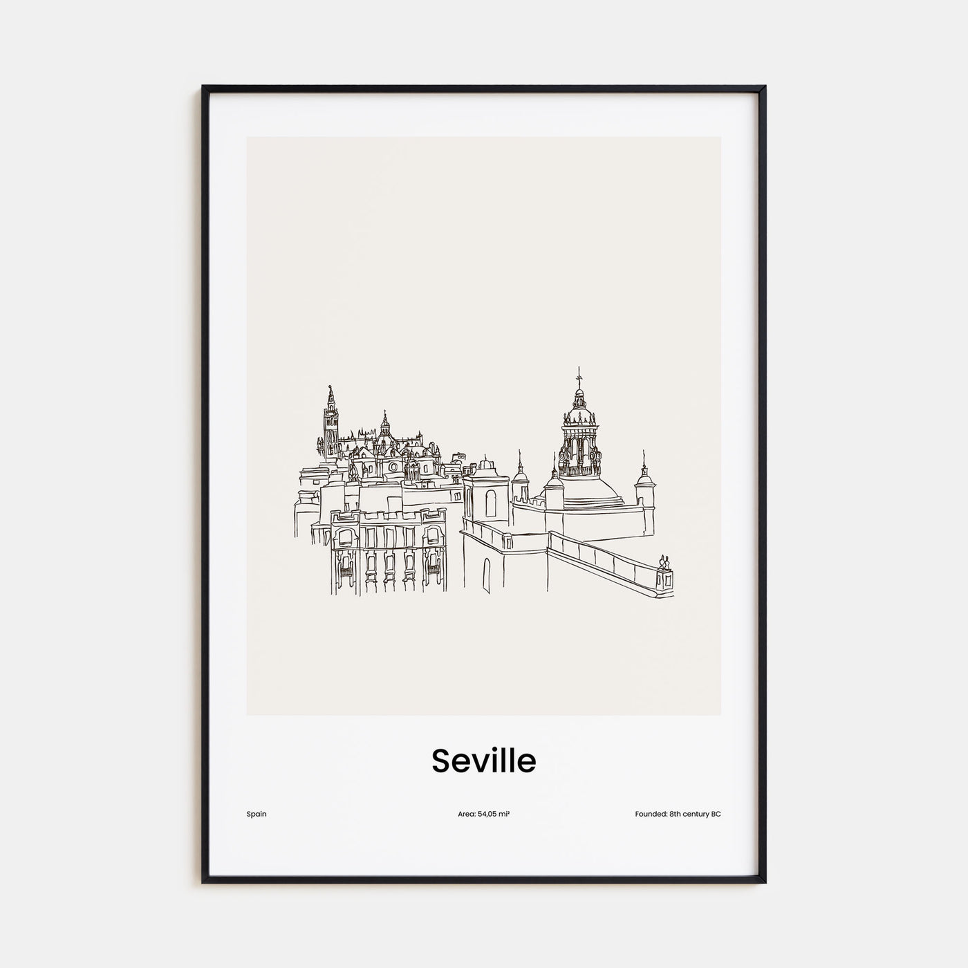 Seville Drawn Poster