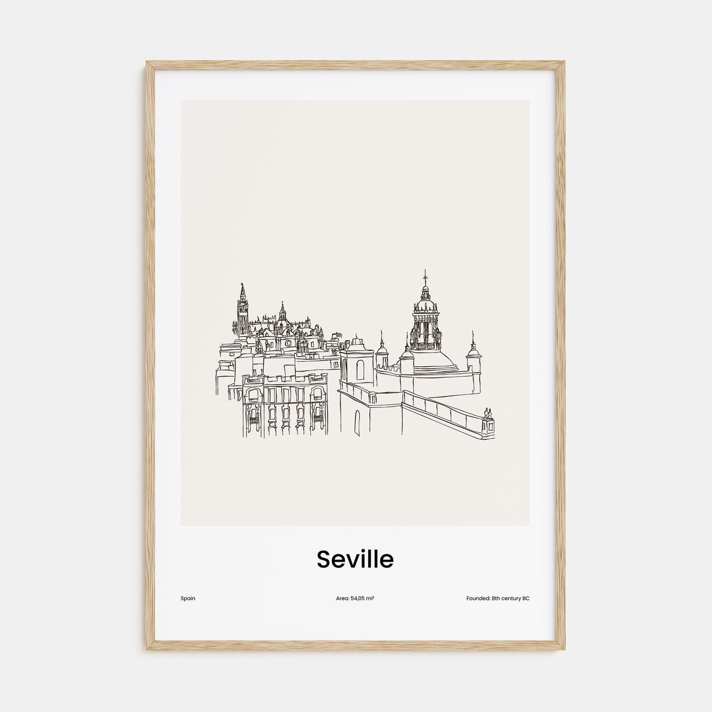 Seville Drawn Poster