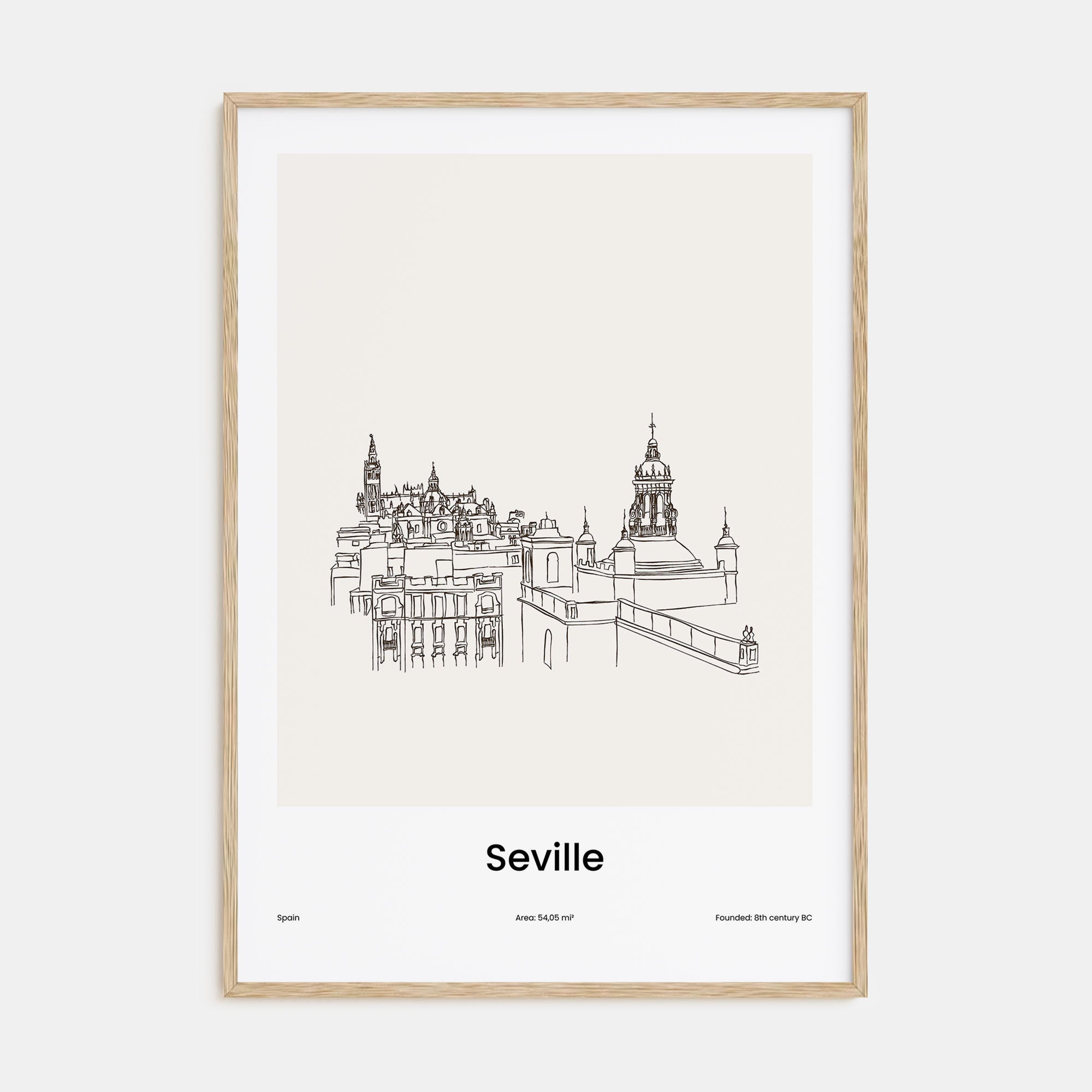 Seville Drawn Poster