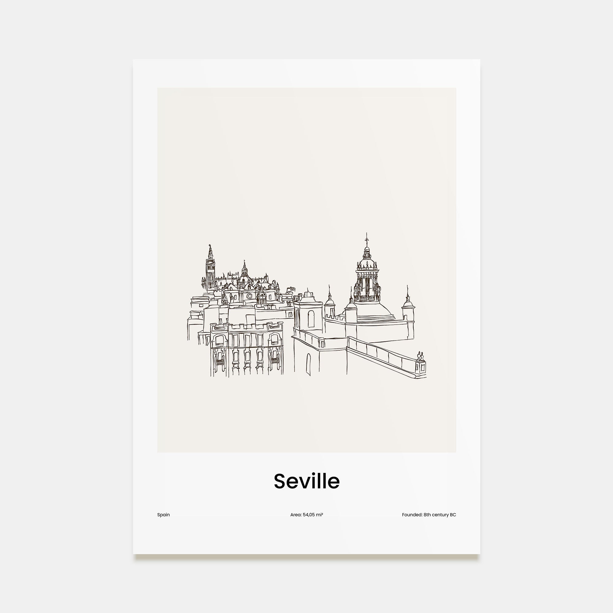 Seville Drawn Poster
