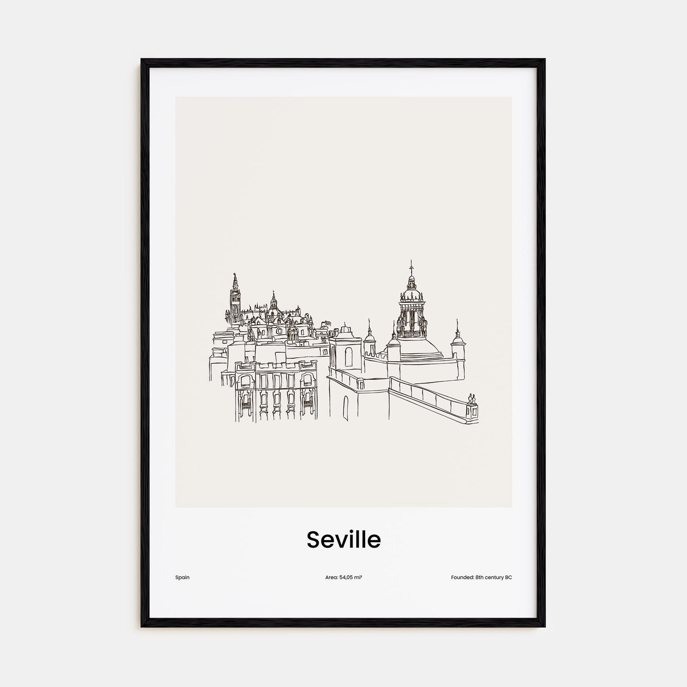 Seville Drawn Poster
