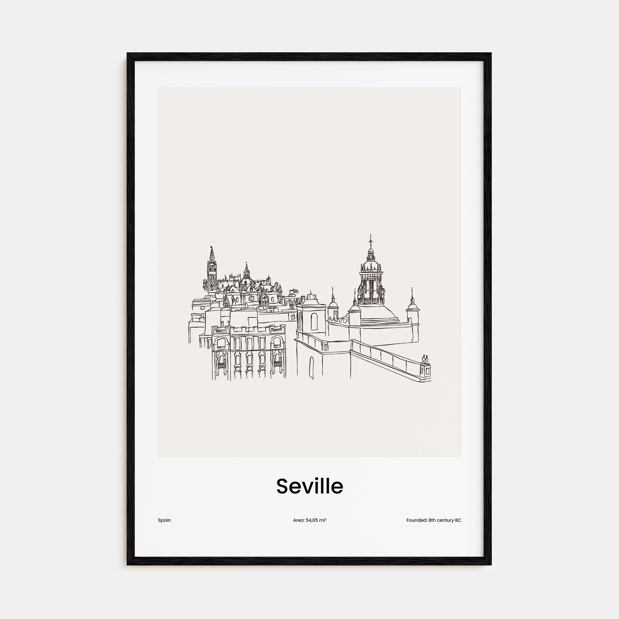 Seville Drawn Poster
