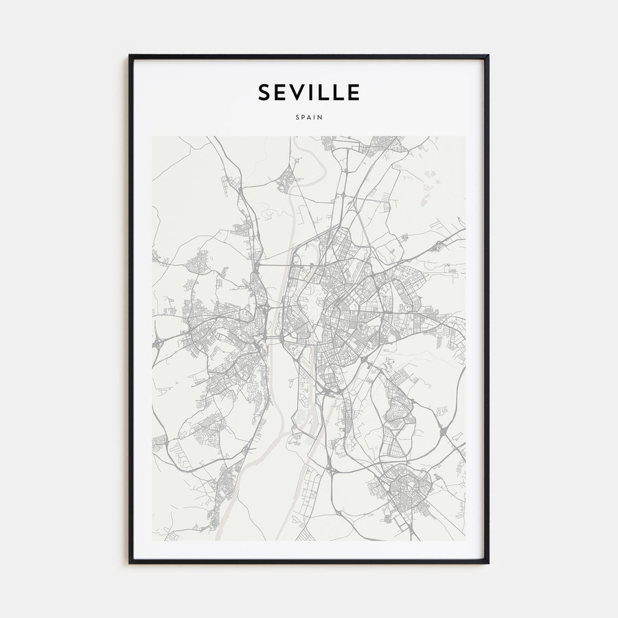 Seville Map Portrait Poster