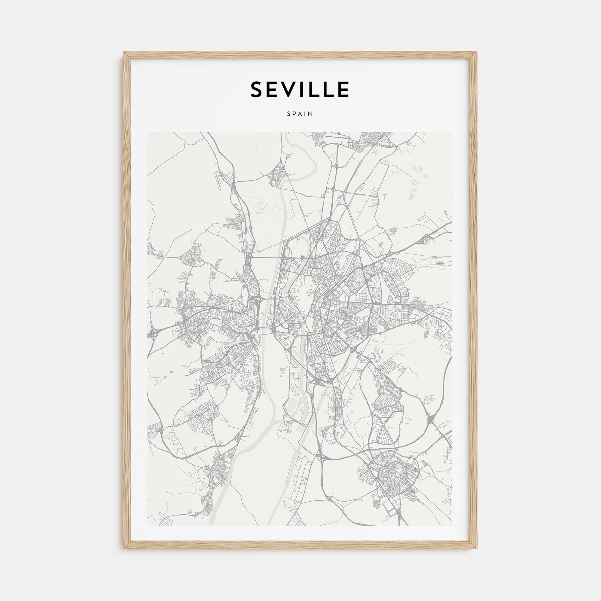 Seville Map Portrait Poster