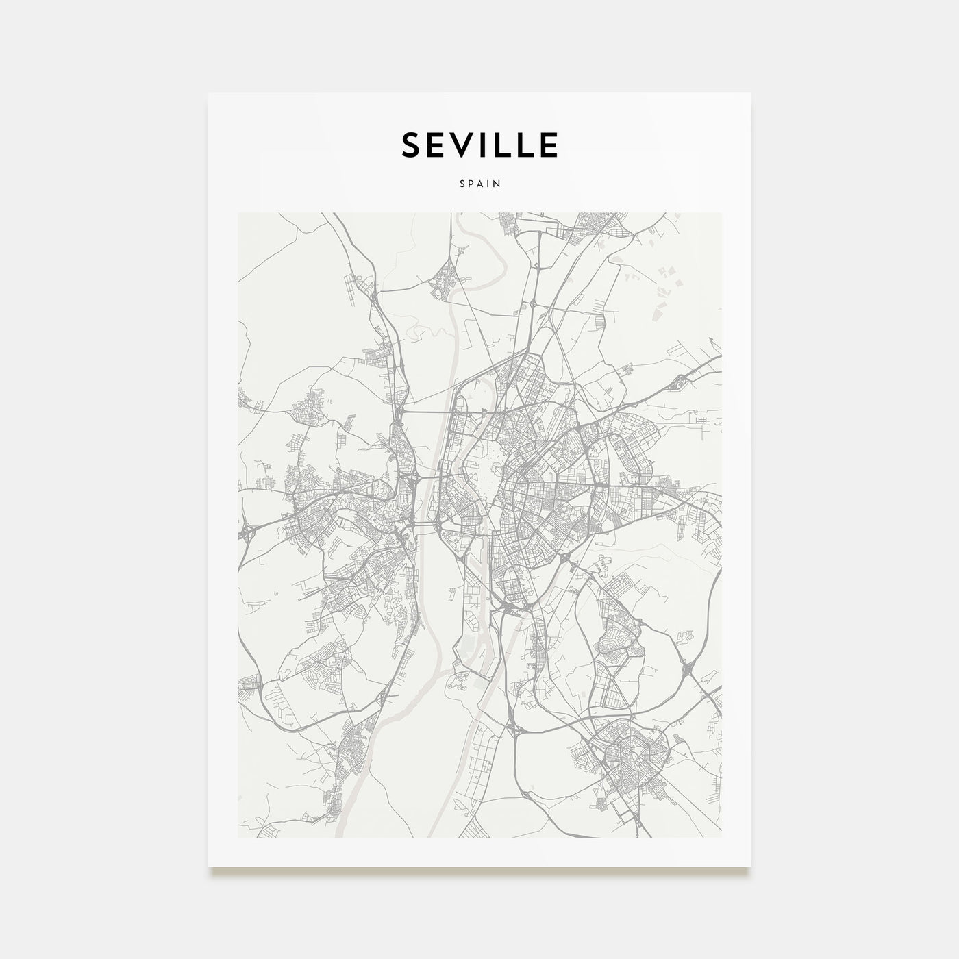 Seville Map Portrait Poster