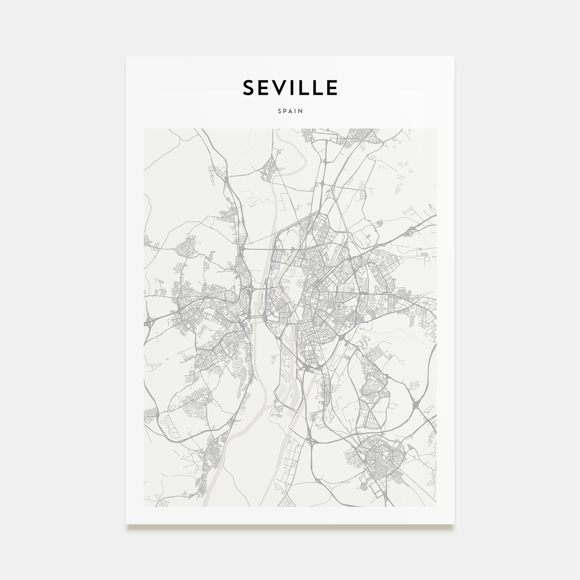 Seville Map Portrait Poster