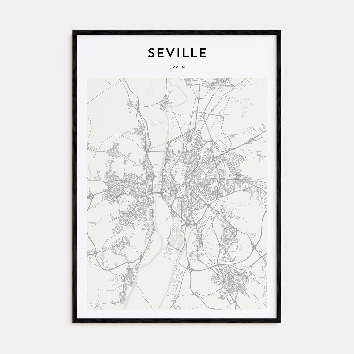 Seville Map Portrait Poster