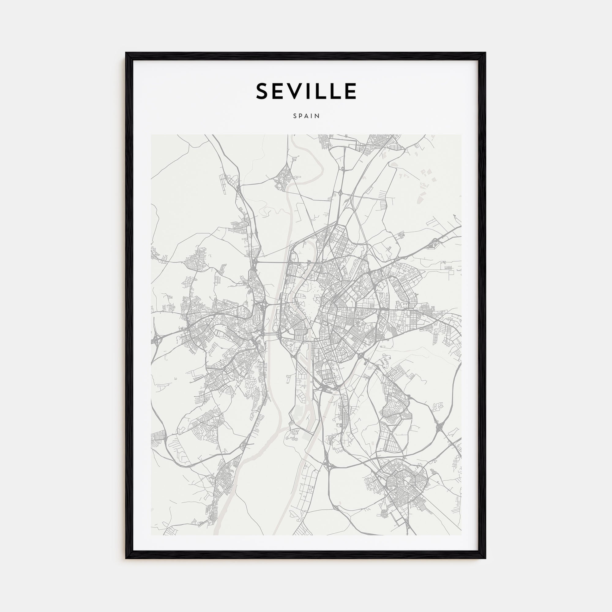 Seville Map Portrait Poster
