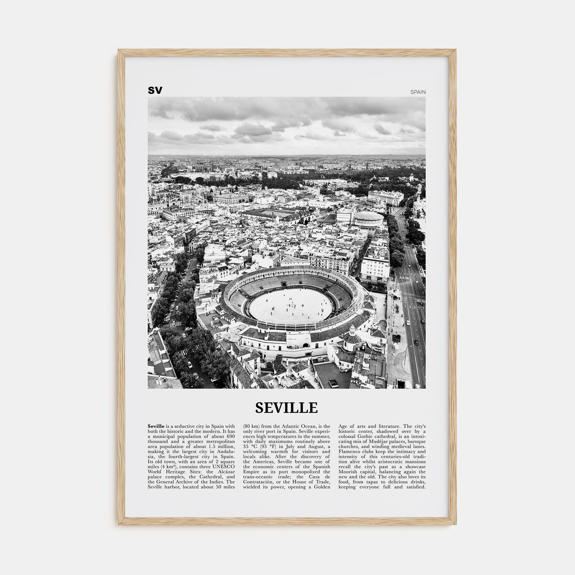 Seville Travel B&W Poster