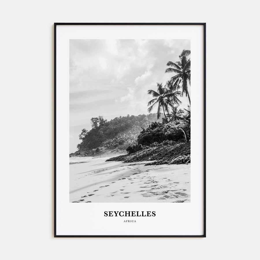 Seychelles Portrait B&W Poster