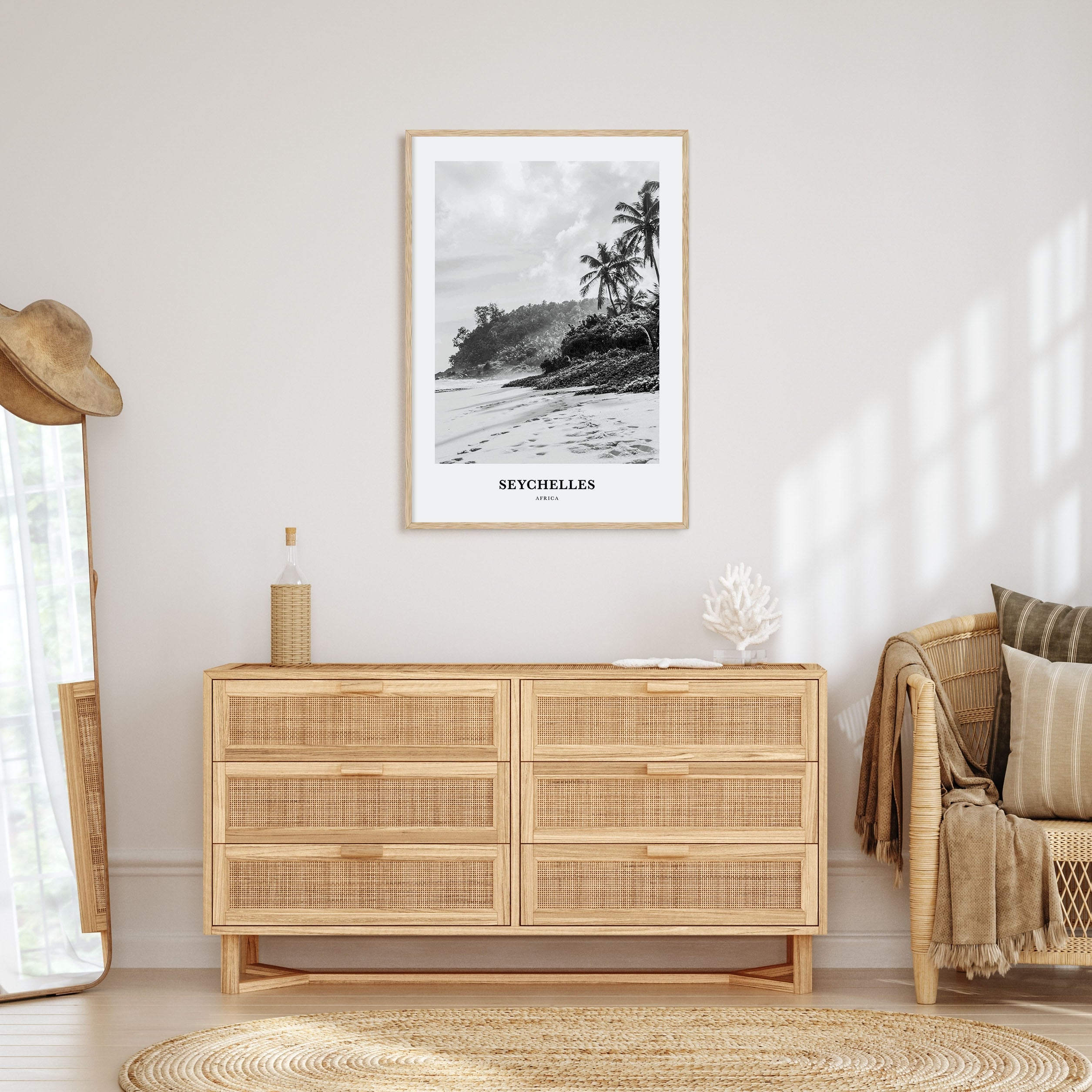 Seychelles Portrait B&W Poster