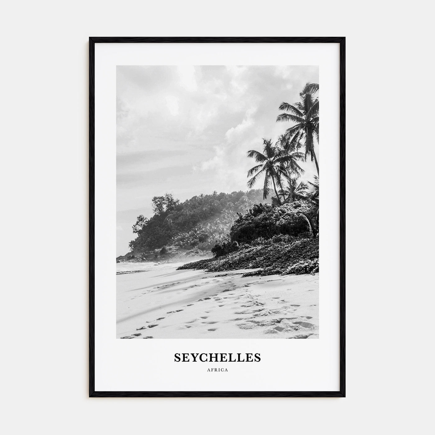 Seychelles Portrait B&W Poster
