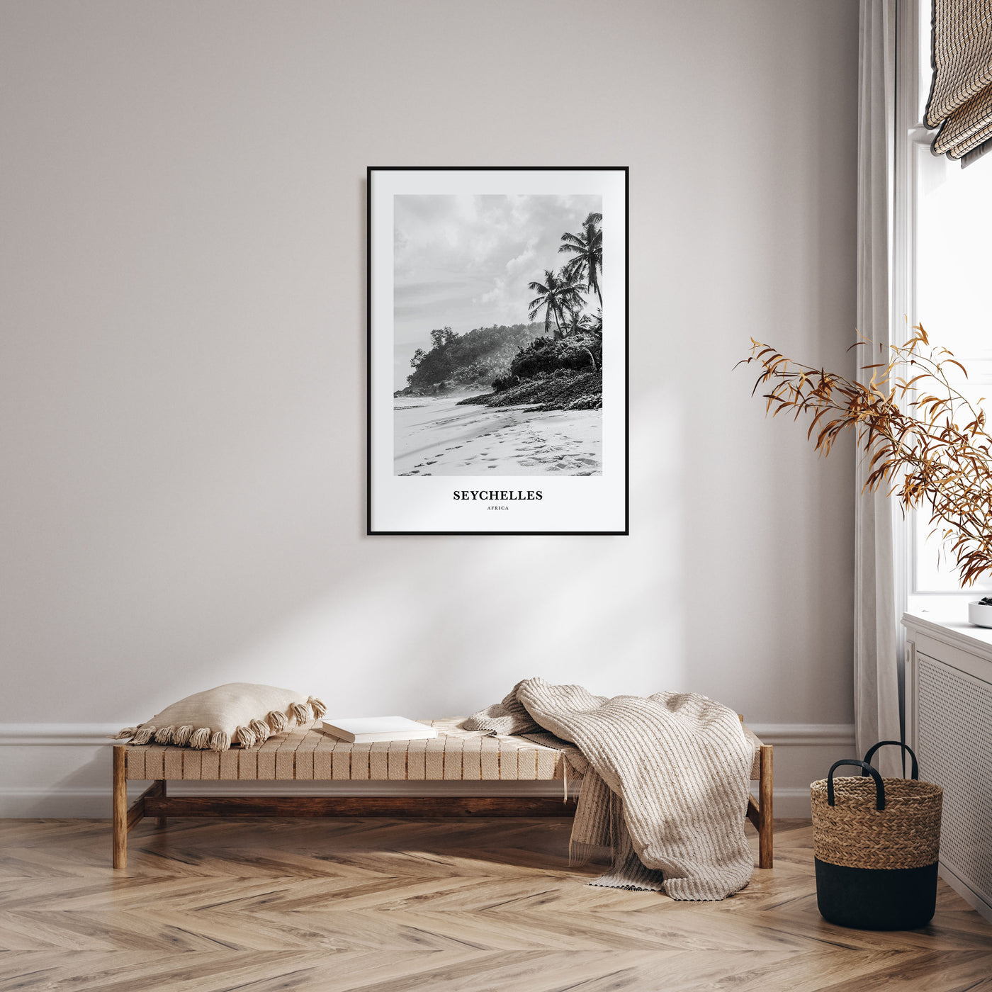 Seychelles Portrait B&W Poster