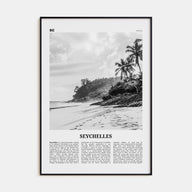 Seychelles Travel B&W Poster