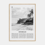 Seychelles Travel B&W Poster