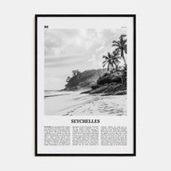 Seychelles Travel B&W Poster