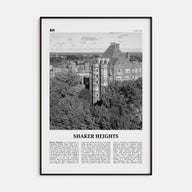 Shaker Heights Travel B&W Poster