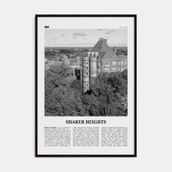 Shaker Heights Travel B&W Poster