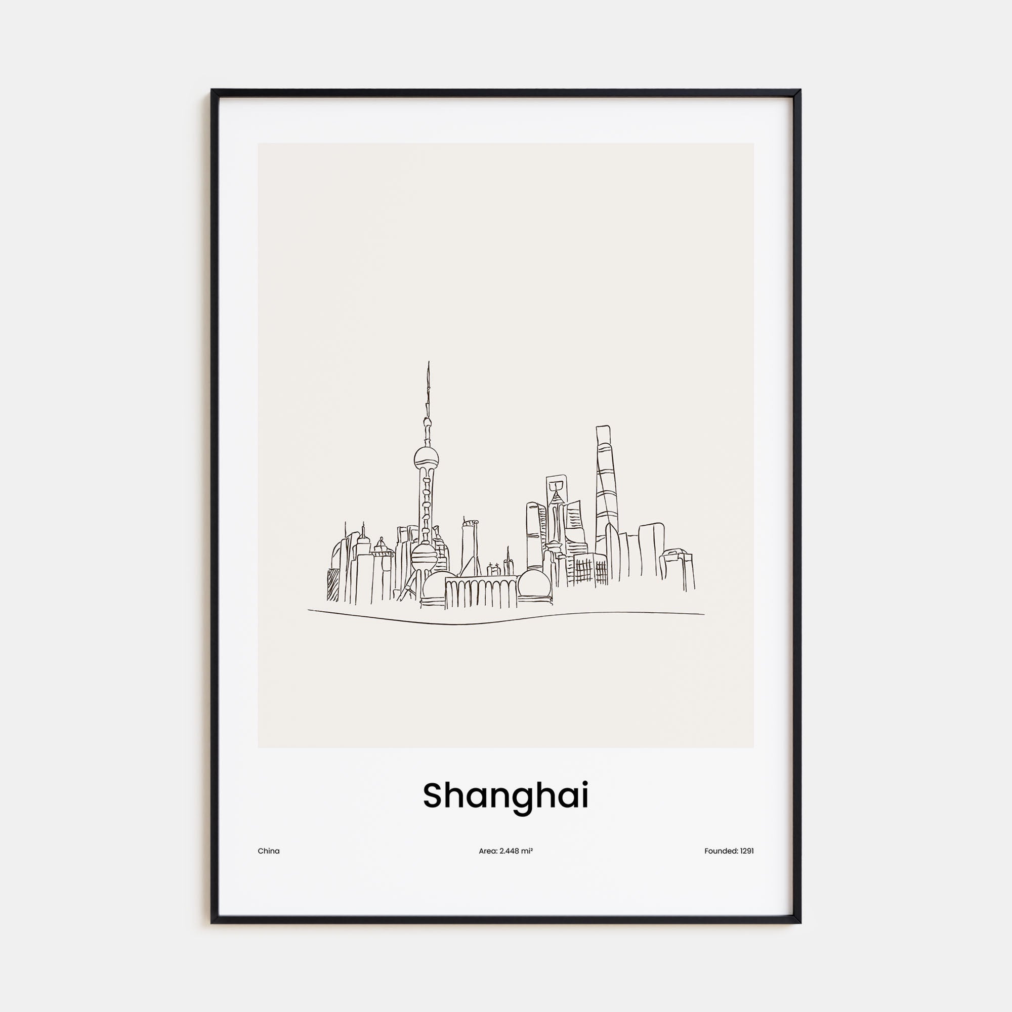 Shanghai Drawn Poster