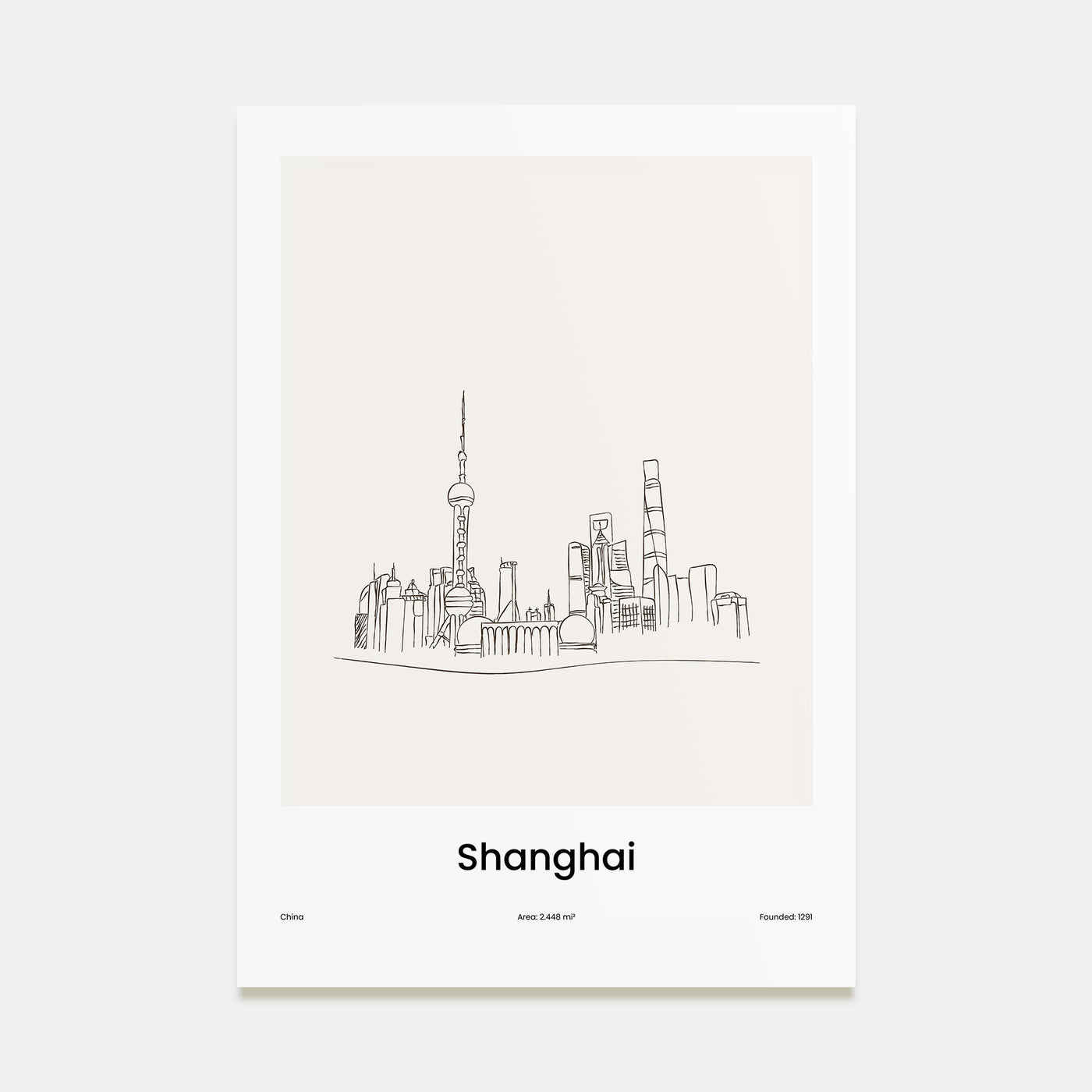 Shanghai Drawn Poster
