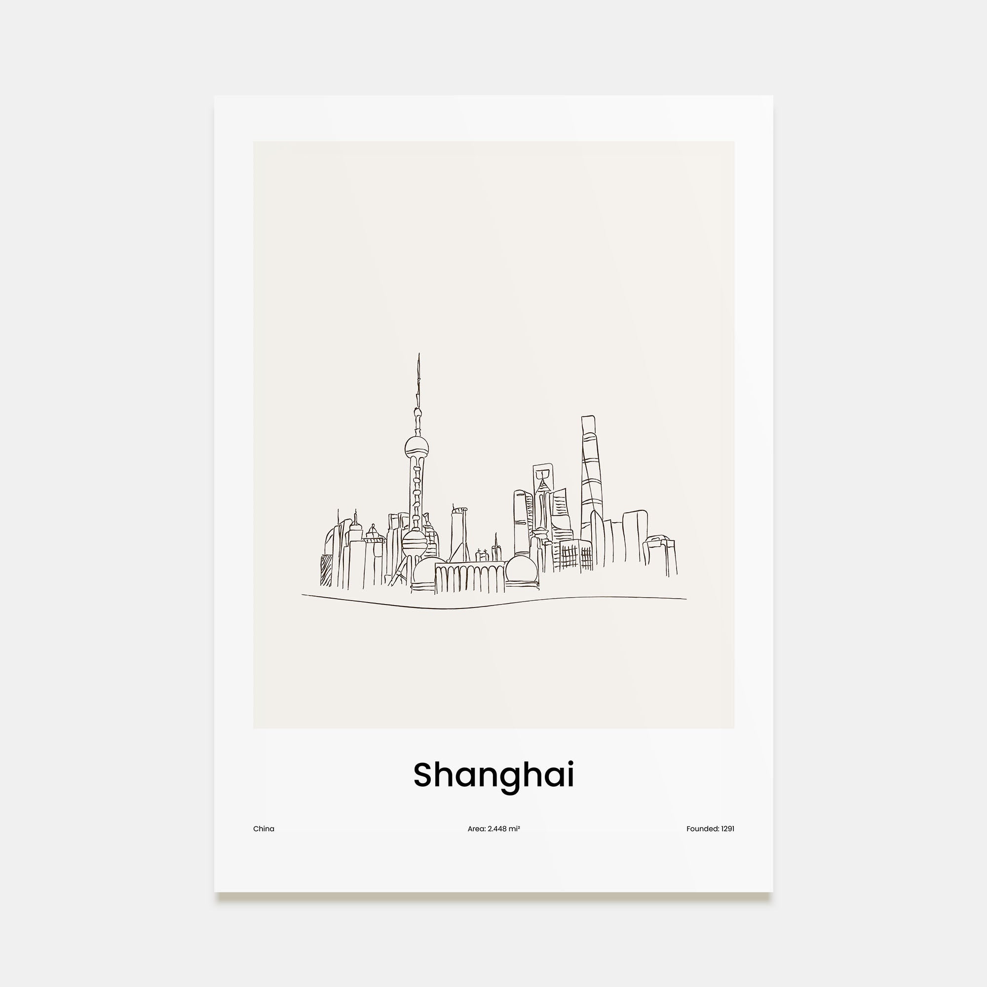 Shanghai Drawn Poster