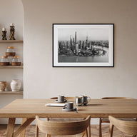 Shanghai Landscape B&W Poster