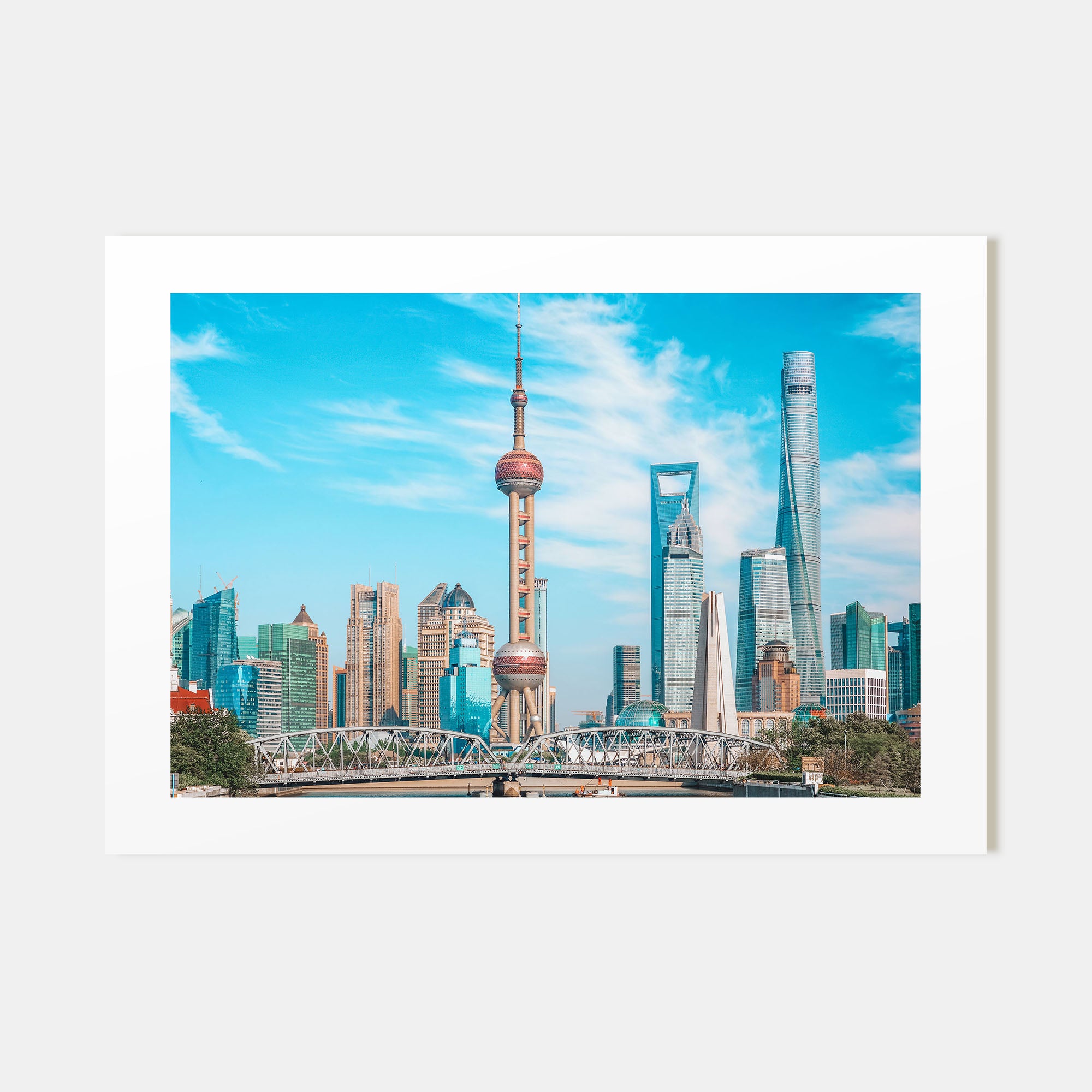 Shanghai Landscape Color Poster