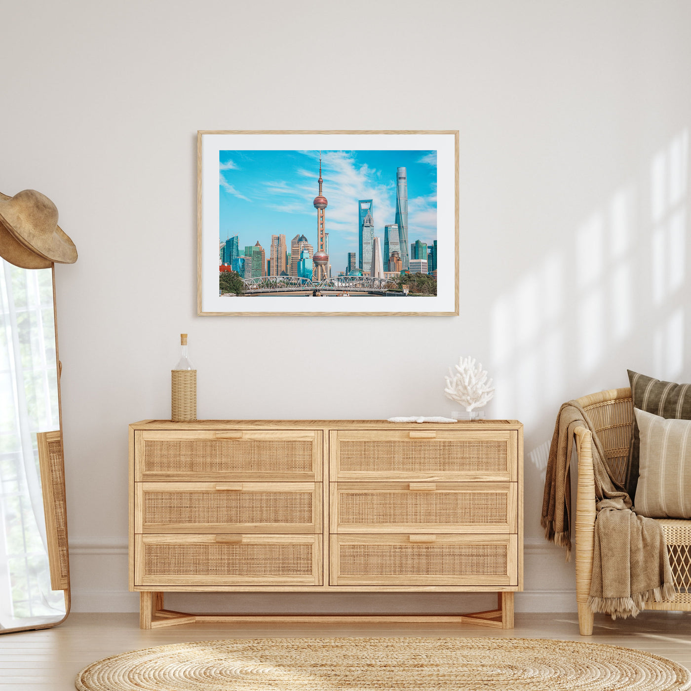 Shanghai Landscape Color Poster
