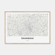 Shanghai Map Landscape Poster