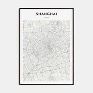 Shanghai Map Portrait Poster