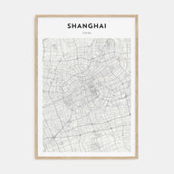 Shanghai Map Portrait Poster