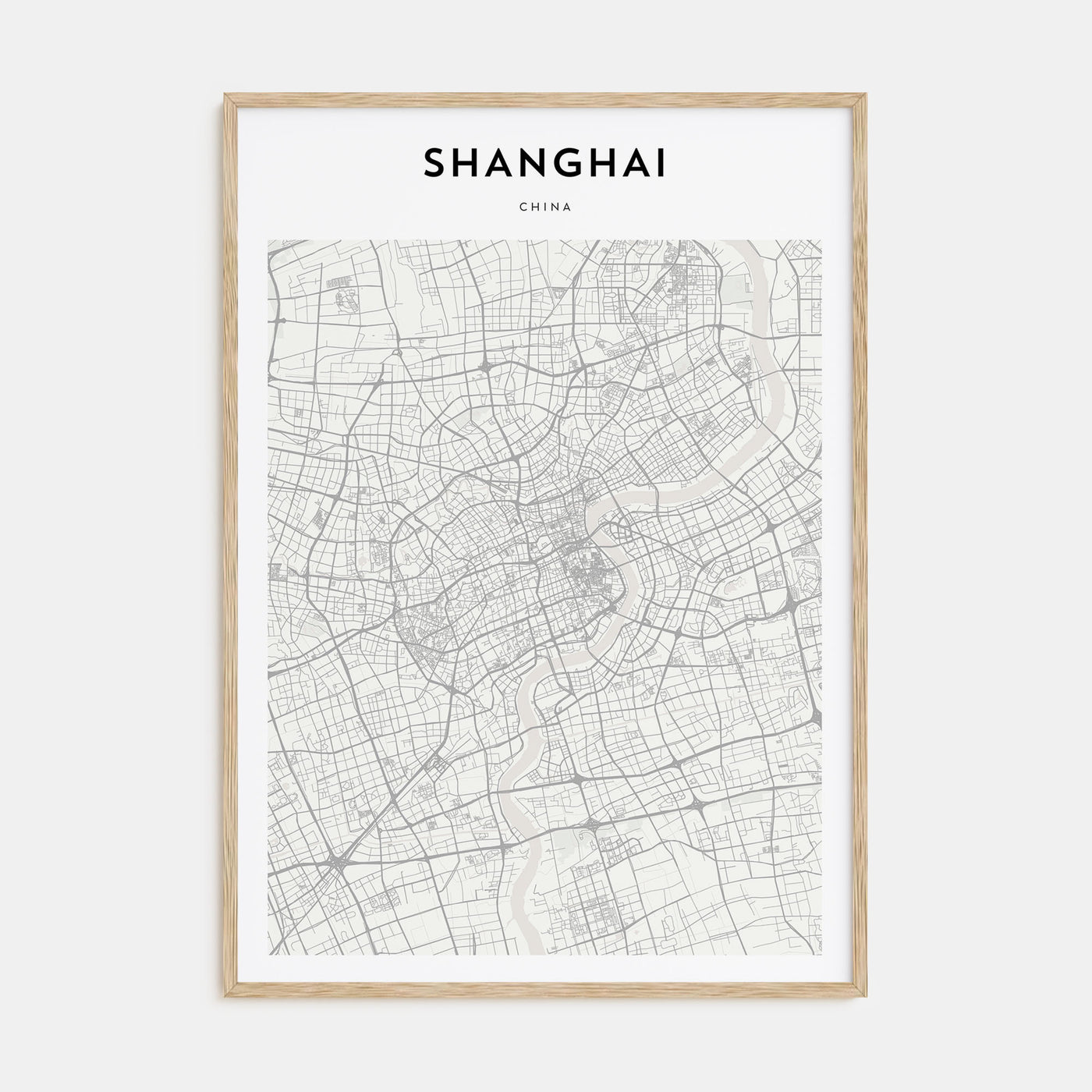 Shanghai Map Portrait Poster