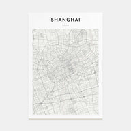 Shanghai Map Portrait Poster