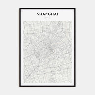 Shanghai Map Portrait Poster