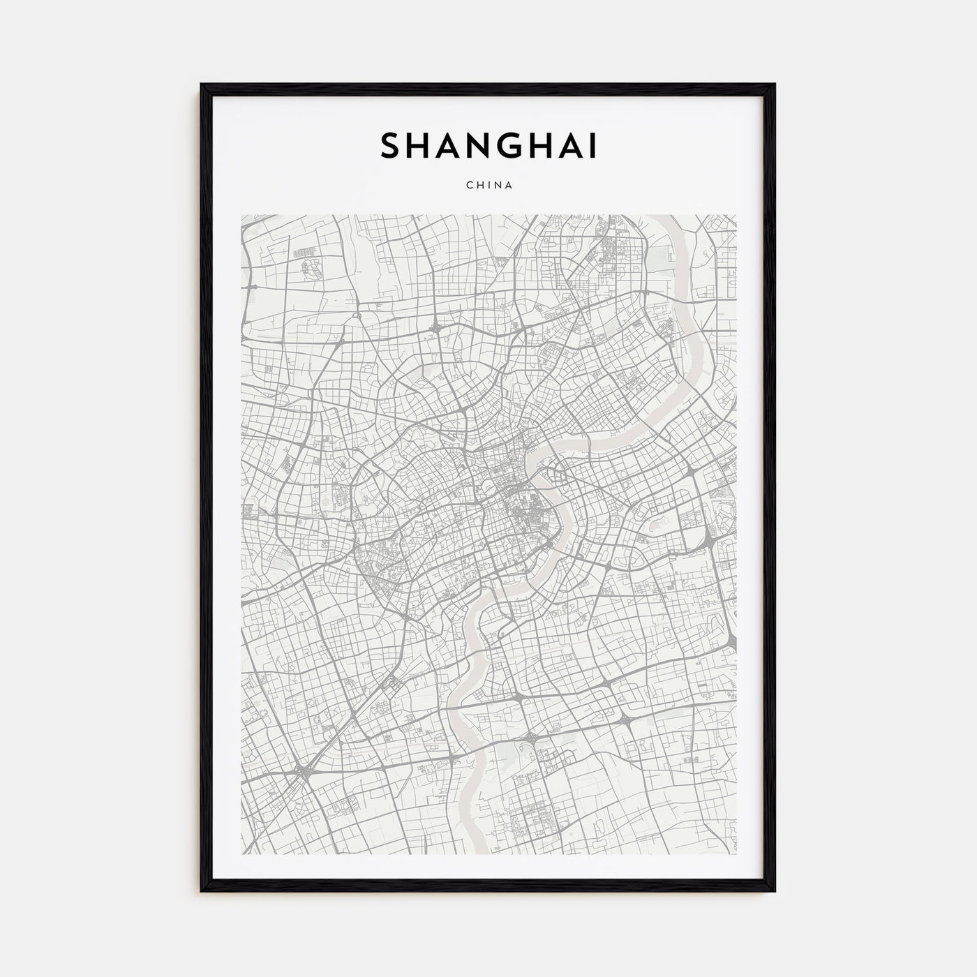 Shanghai Map Portrait Poster