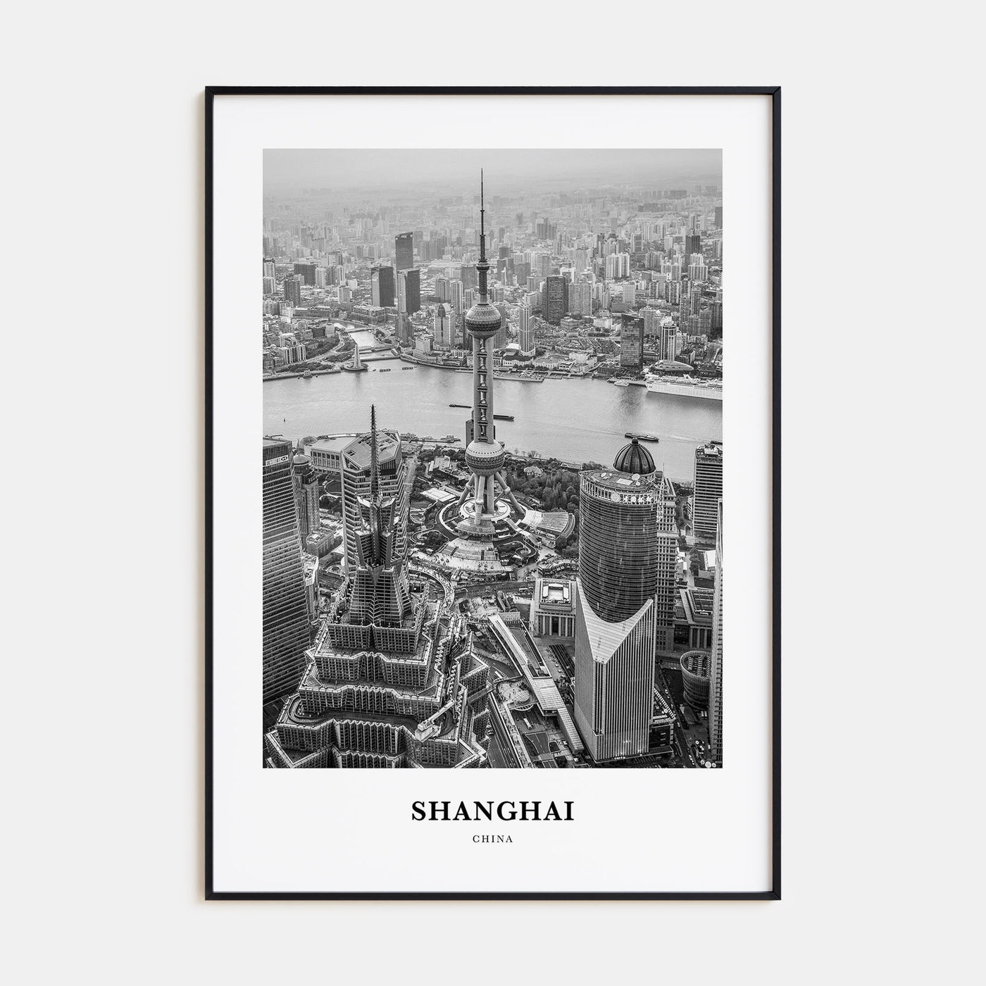 Shanghai Portrait B&W No 1 Poster
