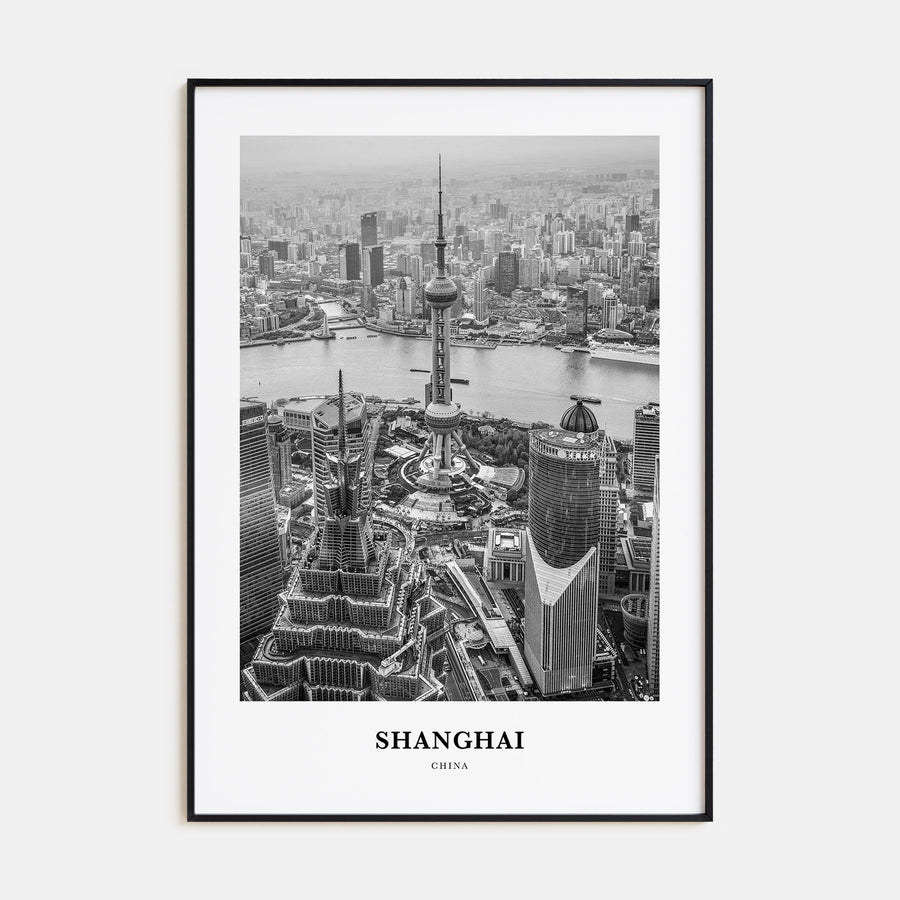 Shanghai Portrait B&W No 1 Poster